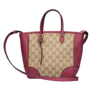 Gucci Bree Convertible Tote Bag GG Canvas Leather Red